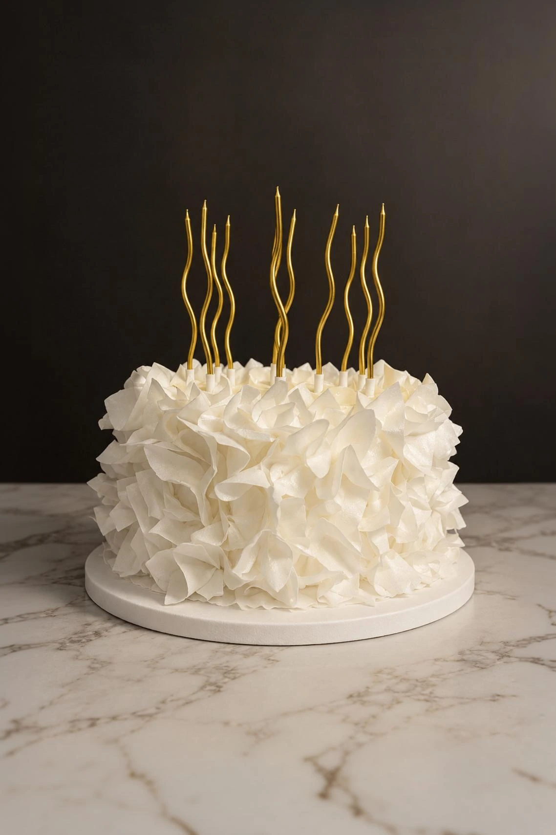 Ivory Ruffle cake